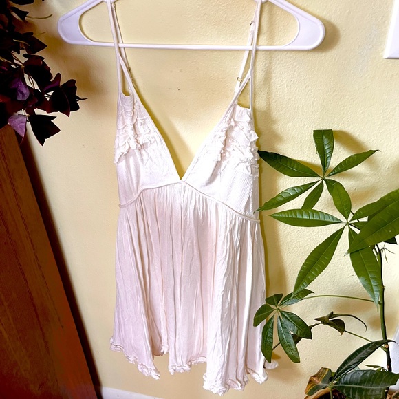 NWT Angel Biba Strappy White Frilly Dress, size small - Picture 2 of 6